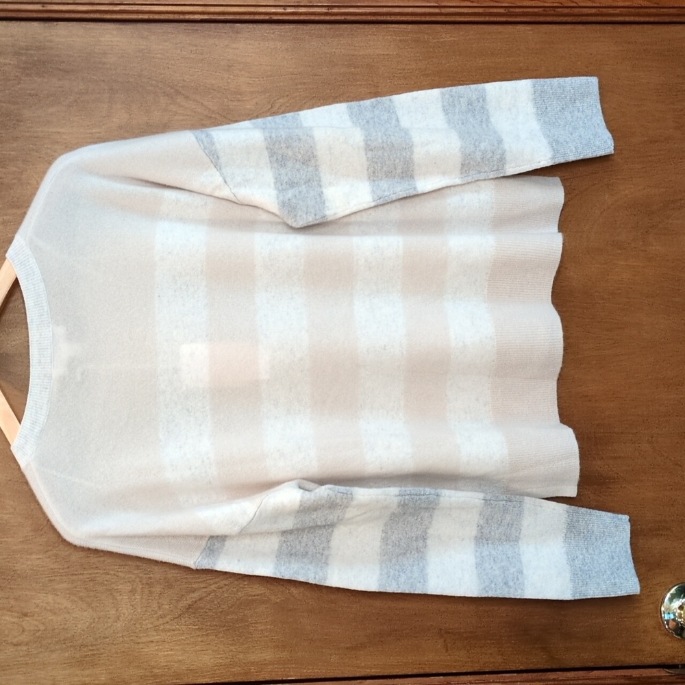 100% Cashmere The White Company Multi Stripe Jumper Sweater Size L - Picture 4 of 7
